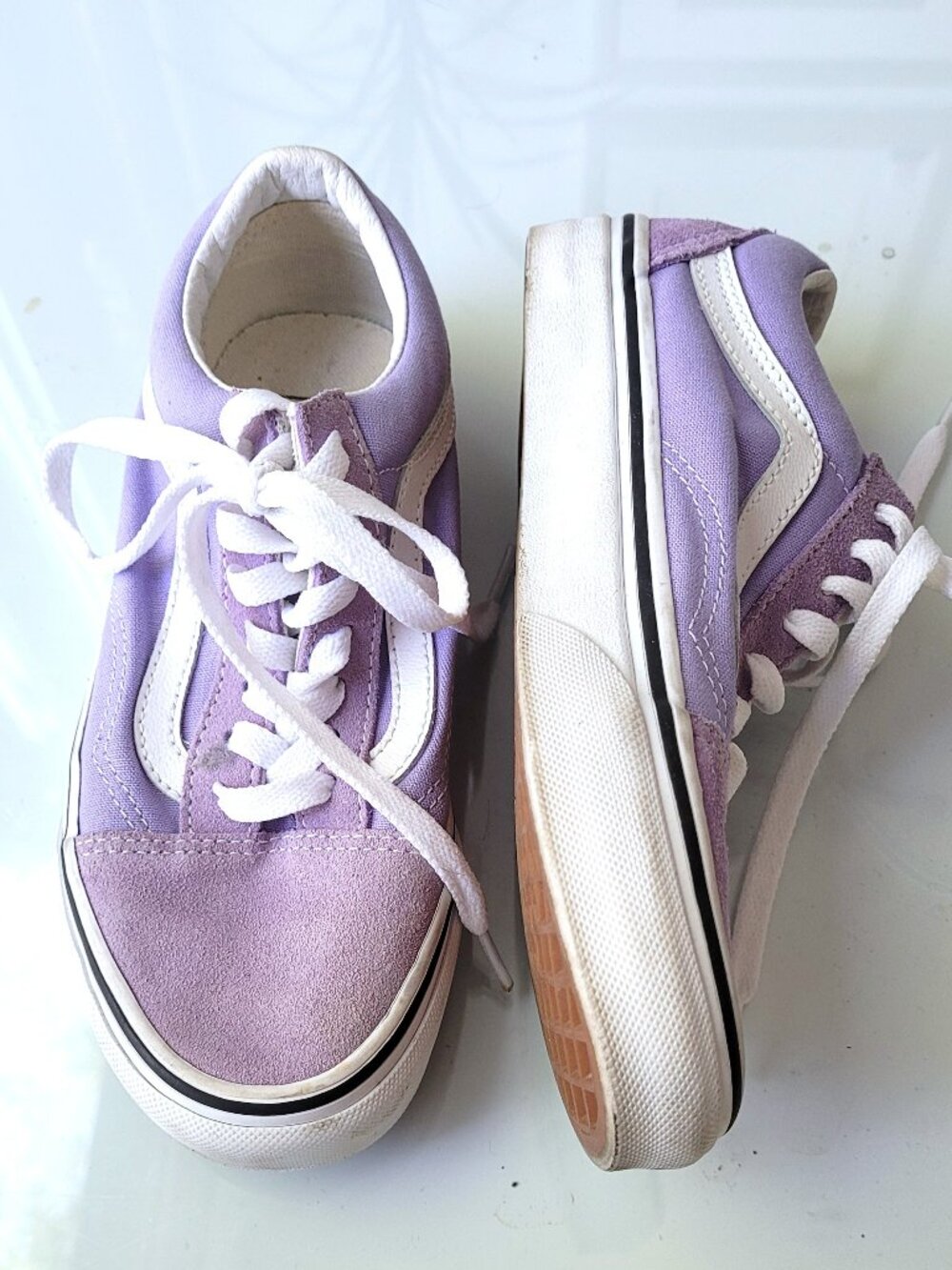 Vans Women's Suede Trim Sneakers Purple/Lilac Size 5.5 US